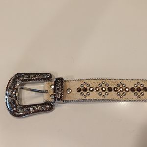 BB Simon western belt with crystals